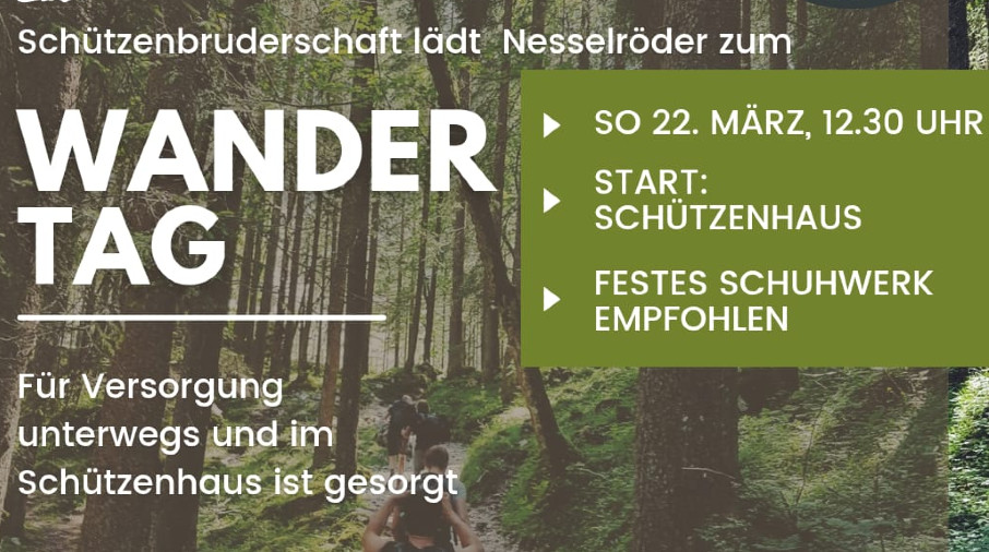 Einladung Wandertag Schützenbruderschaft Nesselröden 2026